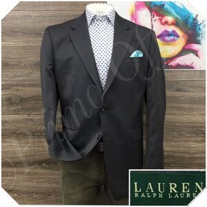 RALPH LAUREN‎ Mens Blazer Sport Coat Two Button Casual Jacket Size 46L Wool Suit